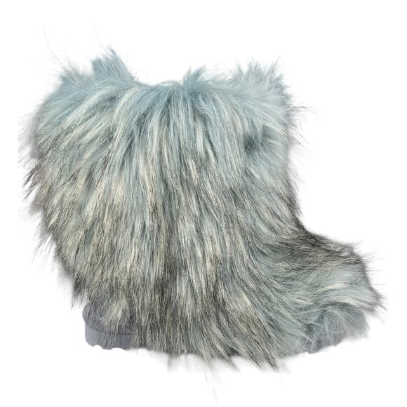 Bearpaw Women’s Sasha Blue Fog Fuzzy Winter Boot Size US 7